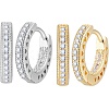 4Pcs 2 Colors Brass Hoop Earrings for Women EJEW-BBC0001-77A-1