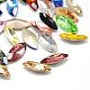 Glass Pointed Back Rhinestone Cabochons RGLA-A011-17x32mm-M-1