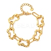 304 Stainless Steel Oval Link Chain Bracelets for Women BJEW-S173-02B-G-2