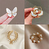 124Pcs 6 Styles Glass Imitation Pearl Beads GLAA-AR0001-65-5