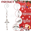12Pcs 2 Styles Angel Glass & Alloy Pendant Decoration HJEW-GO00047-3