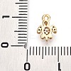 Brass Micro Pave Clear Cubic Zirconia Pendants KK-T075-51G-3