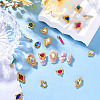 24Pcs 24 Styles Alloy Glass Cabochons MRMJ-TA0001-38-6