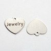 Non-Tarnish 201 Stainless Steel Heart Pendants LS-STAS-L165-C23-2
