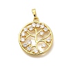 Rack Plating Brass Micro Pave Cubic Zirconia Pendants KK-L226-051G-04-1