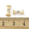 Brass Micro Pave Cubic Zirconia Beads KK-U052-19G-3