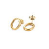 Ion Plating(IP) 304 Stainless Steel Hollow Oval Stud Earrings for Woman X-EJEW-N097-004LG-2