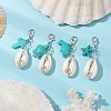 Natural Shell Pendant Decorations HJEW-JM02923-02-2