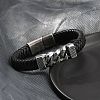 Braided Leather Cord Bracelets for Men BJEW-Z081-18AS-1