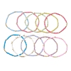 10Pcs Glass Seed Beaded Stretch Bracelets Sets for Women BJEW-MZ00295-5