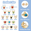 28Pcs 14 Styles Glass Rhinestone Pendants ALRI-TA0001-17-3