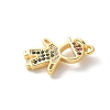 Brass Micro Pave Cubic Zirconia Pendants KK-P292-21E-G-2