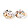Transparent Resin Rondelle European Beads RESI-N044-01A-2