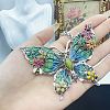 Flower Butterfly Alloy Colorful Enamel & Cat Eye Pendant Necklaces for Women FS-WGE41F5-02-2