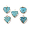 Dyed Synthetic Imperial Jasper Pendants G-P529-08G-01-1