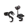 304 Stainless Steel Tiny Dragon Stud Earrings for Men Women EJEW-G318-09EB-2