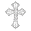 1Pc Cross Alloy Glass Rhinestone Decoration FIND-FG0004-94-1