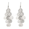 430 Stainless Steel Heart Dangle Earrings EJEW-A137-09P-4