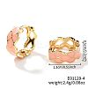 Fashionable Minimalist Multicolor Brass Enamel Hoop Earrings for Elegant and Unique Ear Accessories IC8285-4-1