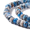 Dyed Natural Sesame Jasper/Kiwi Jasper Rondelle Beads Strands G-E316-A02-3
