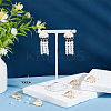 10Pcs Cloud Shape Brass Stud Earring Findings EJEW-BC0001-13-5