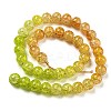 Spray Painted Crackle Glass Beads Strands DGLA-C002-10mm-11-1