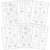 6 Sheets 3 Styles Acrylic Rhinestone Face Body Stickers AJEW-SP0002-68A-7