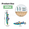 40PCS Rainbow Color Alloy Pendants PALLOY-DC0001-21-2