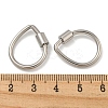 Non-Tarnish 304 Stainless Steel Screw Carabiner Lock Charms STAS-C092-01B-P-3