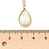 Summer 304 Stainless Steel & White Acrylic Pendant Double Layered Necklaces for Women NJEW-U044-02B-G-3