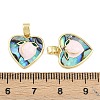 Natural Paua Shell Pendants KK-D005-04B-G-3