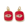 Brass Micro Pave Cubic Zirconia Charms KK-E068-VB436-2-2