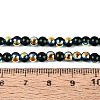 Electroplate Transparent Glass Beads Strands EGLA-Q132-4MM-A14-4