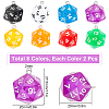 16Pcs 8 Style Transparent Acrylic Pendants MACR-SC0002-12-2