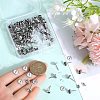 100Pcs Flat Round Stainless Steel Stud Earring Settings STAS-SP0001-61A-P-3