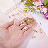 12Pcs Real 18K Gold Plated Brass Pendants KK-ME0003-21-3