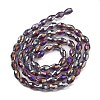 Transparent Electroplate Glass Beads Strands EGLA-A037-T6x8mm-B14-2