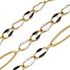 304 Stainless Steel Enamel Link Chains CHS-U003-01G-10-1