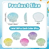 30Pcs 6 Colors Gradient Color Transparent Resin Cabochons RESI-YW0005-97-3