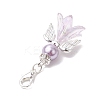 8Pcs 8 Colors Wedding Season Angel Glass Pearl & Acrylic Pendant Decorations HJEW-JM01916-4