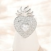 Brass Micro Pave Clear Cubic Zirconia Cuff Rings RJEW-P155-04B-P-1