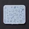 Line & Ring & Heart & Star & Crown & Square & Rectangle & Acanthosphere Filling Silicone Molds DIY-M029-02-1