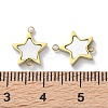 Ion Plating(IP) 304 Stainless Steel Pave White Shell Connector Charms STAS-Z099-03G-01-3