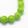 Natural Dyed Yellow Jade Gemstone Bead Strands G-R271-6mm-Y12-2