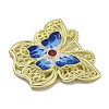 Rack Plating Alloy Enamel Pendants PALLOY-F312-47G-01-2
