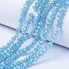 Electroplate Glass Beads Strands EGLA-A034-J4mm-A06-1