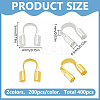 400Pcs 2 Colors Brass Wire Guardian and Protectors KK-LP0001-22-2