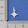 925 Sterling Silver Pave Clear Cubic Zirconia Star Charms STER-K181-01A-S-3