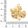 304 Stainless Steel Red Enamel Pendants STAS-E524-07G-3