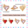 2Sets 2 Colors Alloy Rhinestone Pendants FIND-SC0015-76-2